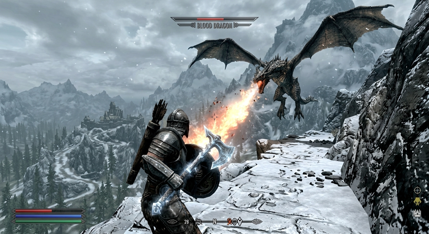 Скриншот Skyrim в Winlator