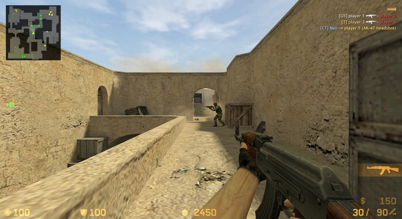 Скриншот Counter-Strike 1.6 в Winlator